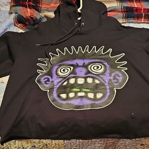MND GMZ -DNA Graphic Hoodie with Purple Face Design